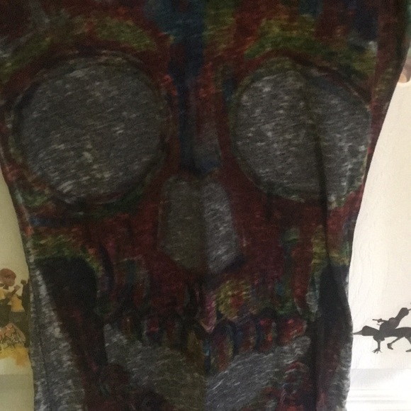 GO Contour Rainbow Skull Long Sleeve Shirt - Picture 5 of 6